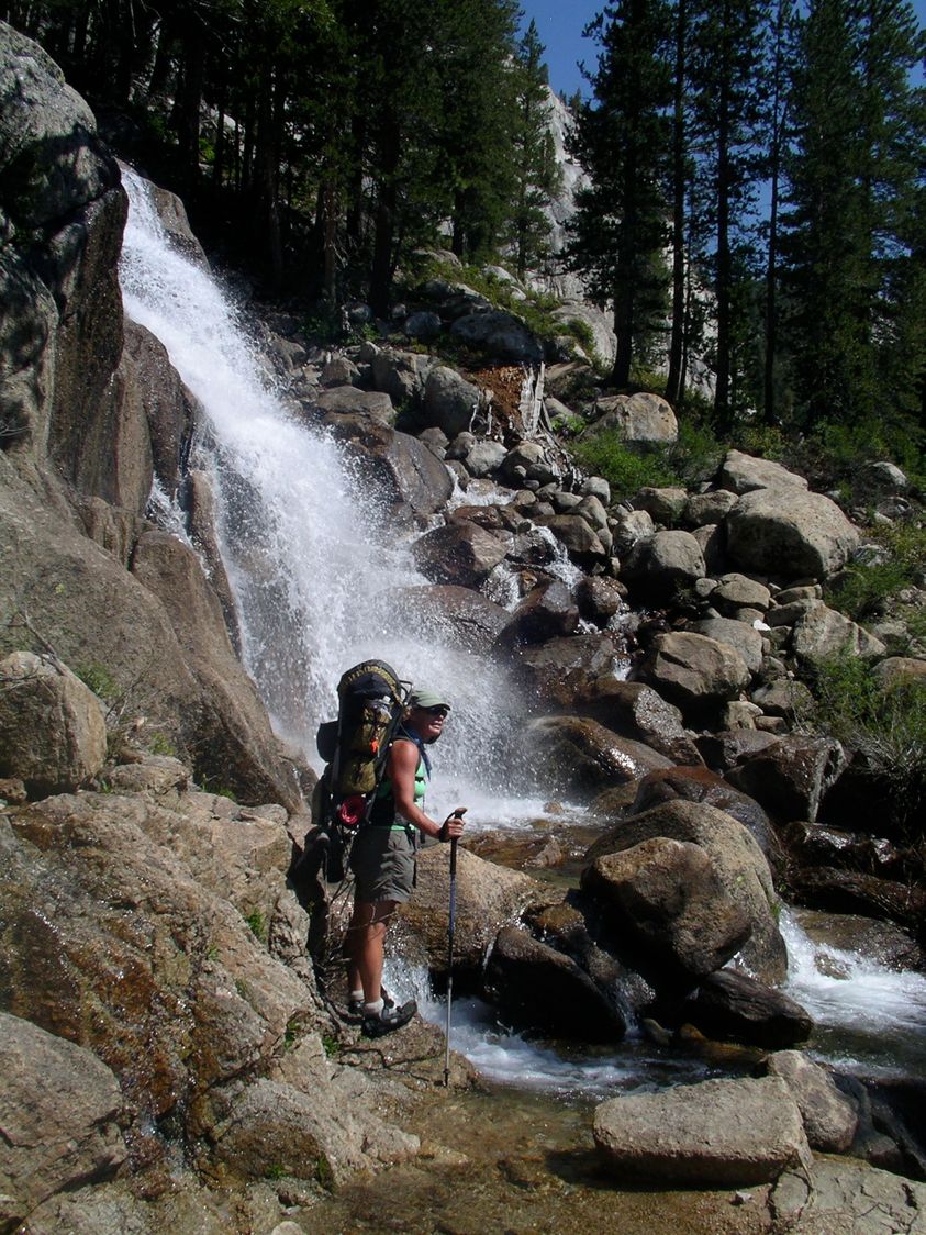 Joan Griffin hiking the Muir Trail
