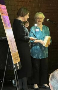 June Gillam and Betsy at San Joaquin Valley Writers launch party for their first anthology