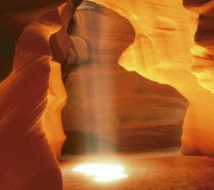 Arizona cave shaft of light